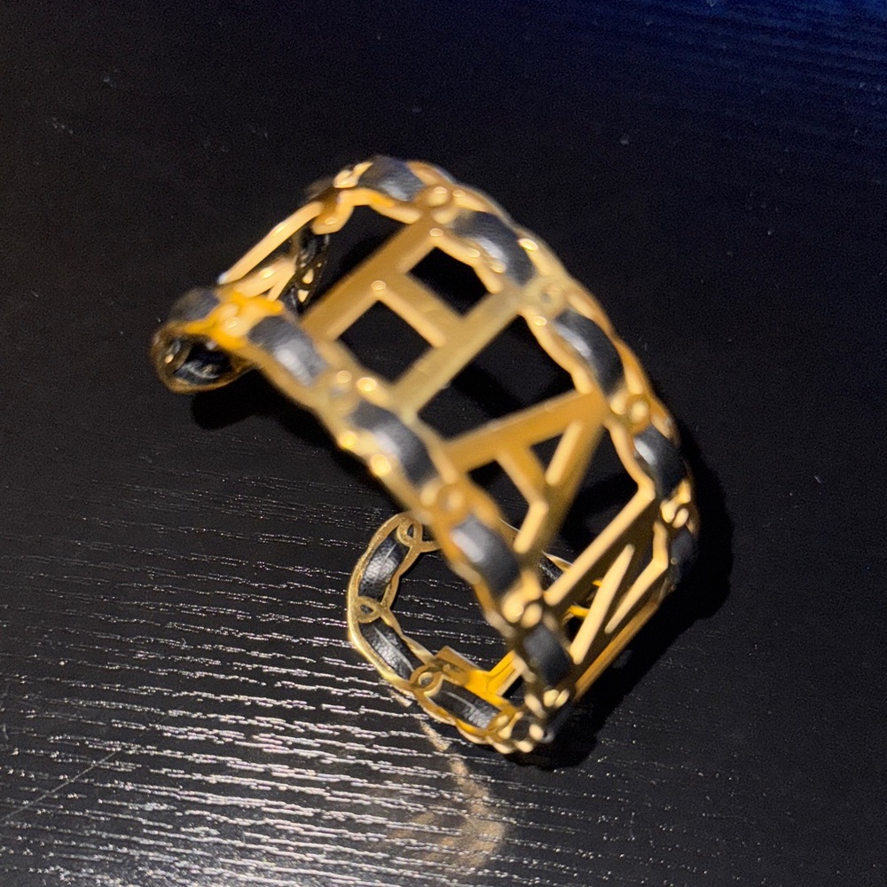 Gold and Black Chanel Fashion Bracelet - Picture 8 of 13